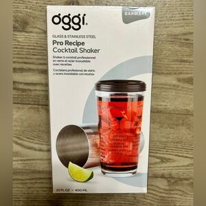 Oggi Glass & Stainless Steel Cocktail Shaker